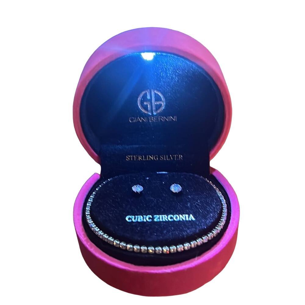 Giani Bernini 2-Pc Set Cubic Zirconia/Sterling Silver Bracelet & Stud Earrings